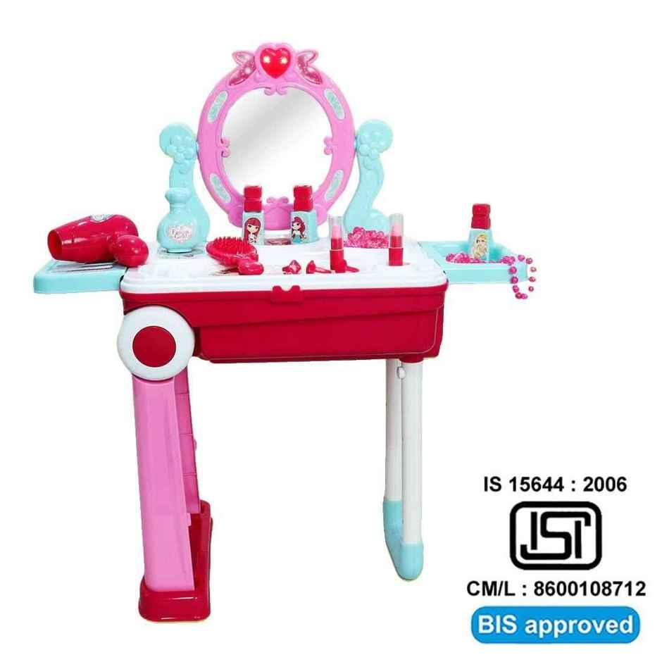 Wembley Kids Makeup Kit Pretend Play With Accessories and Trolley | For Girls & Kids 3+ | Assorted