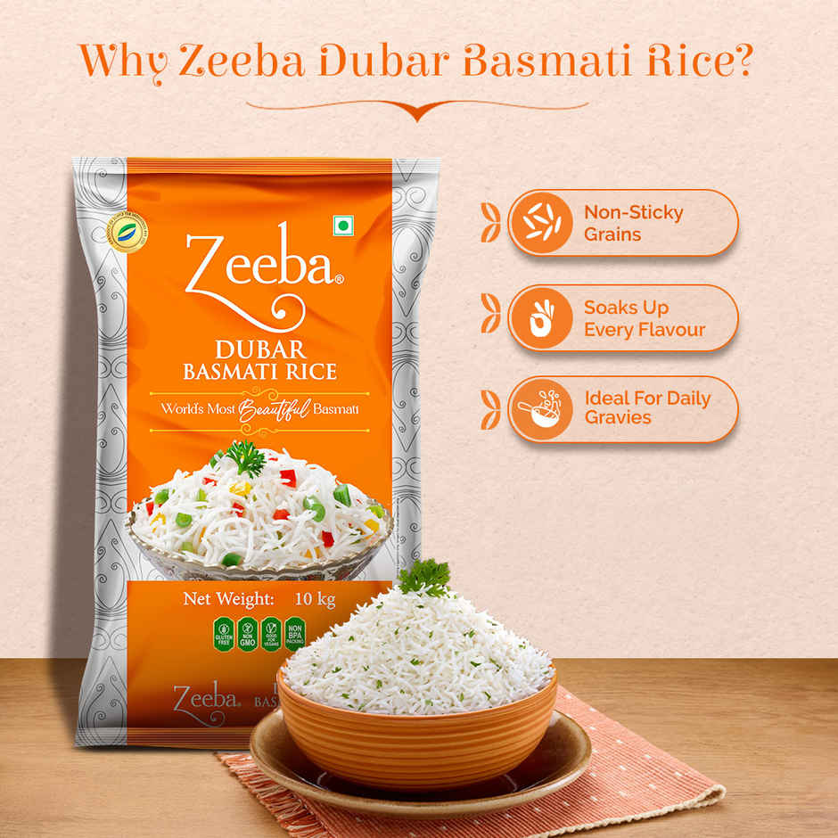 Zeeba Dubar Basmati 1121 Steam | Short Grain