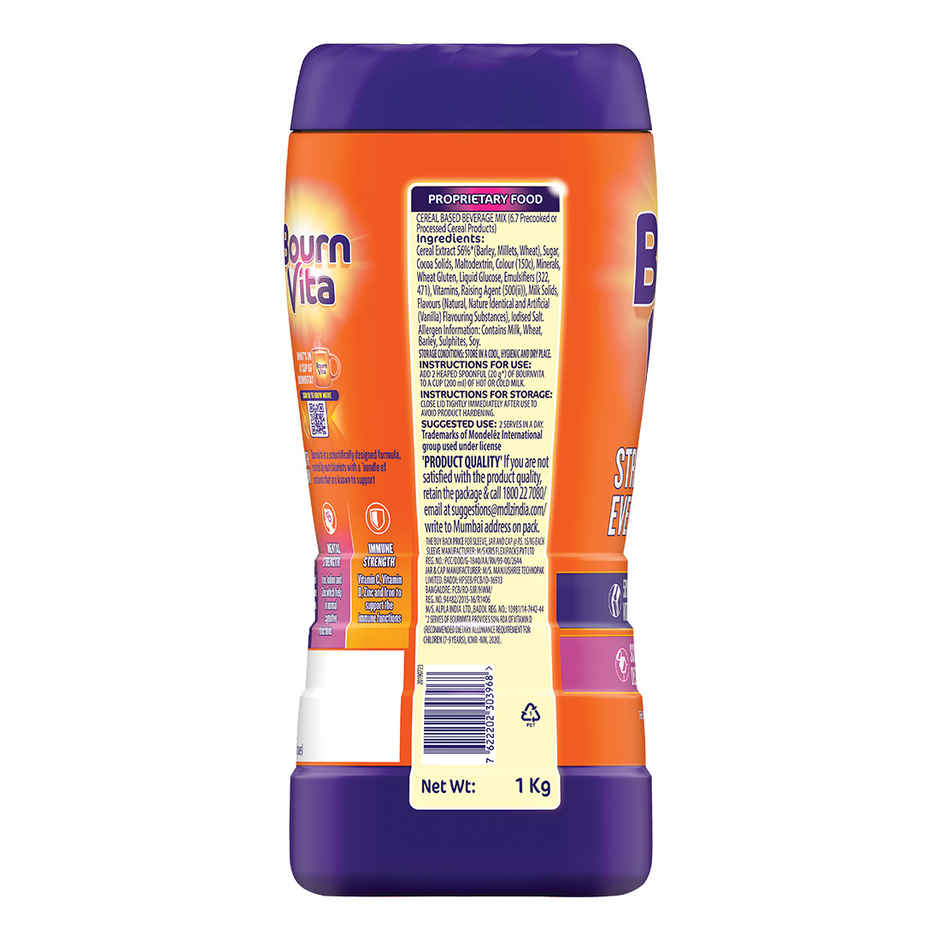 Cadbury Bournvita Chocolate Nutrition Drink Jar