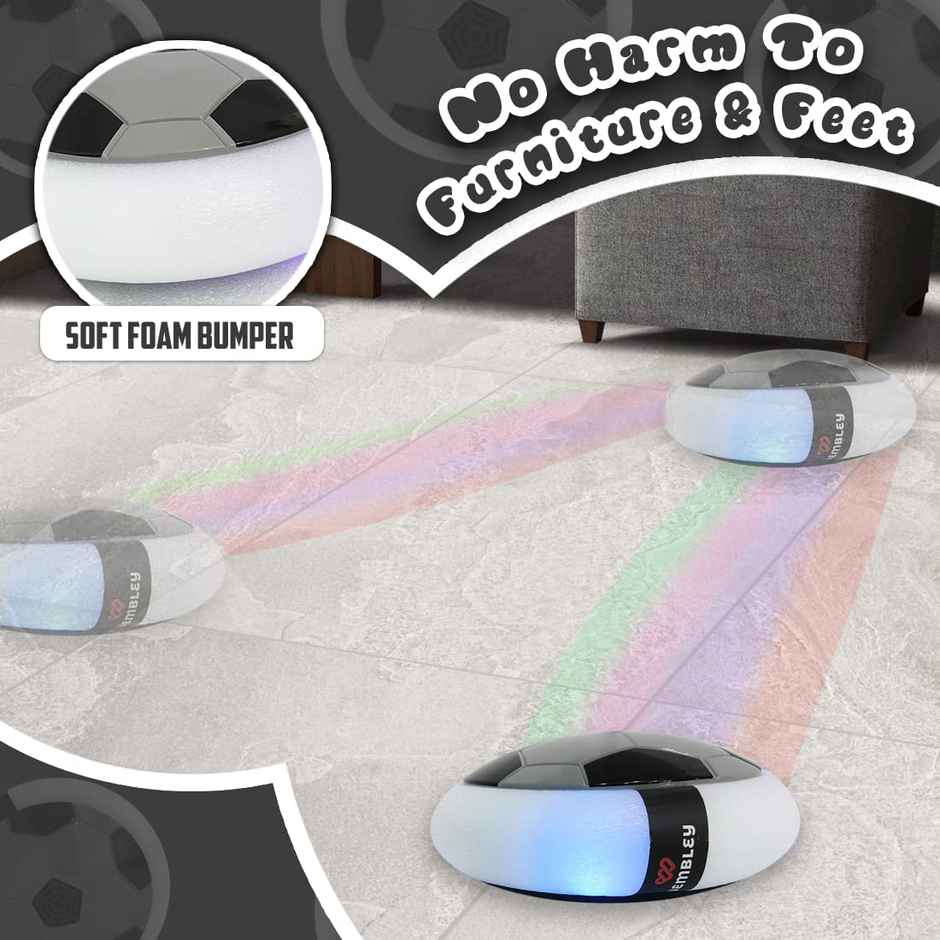 Wembley C-Type Usb Powered Hover Football Indoor Electric Floating Hover Ball Soccer - Grey