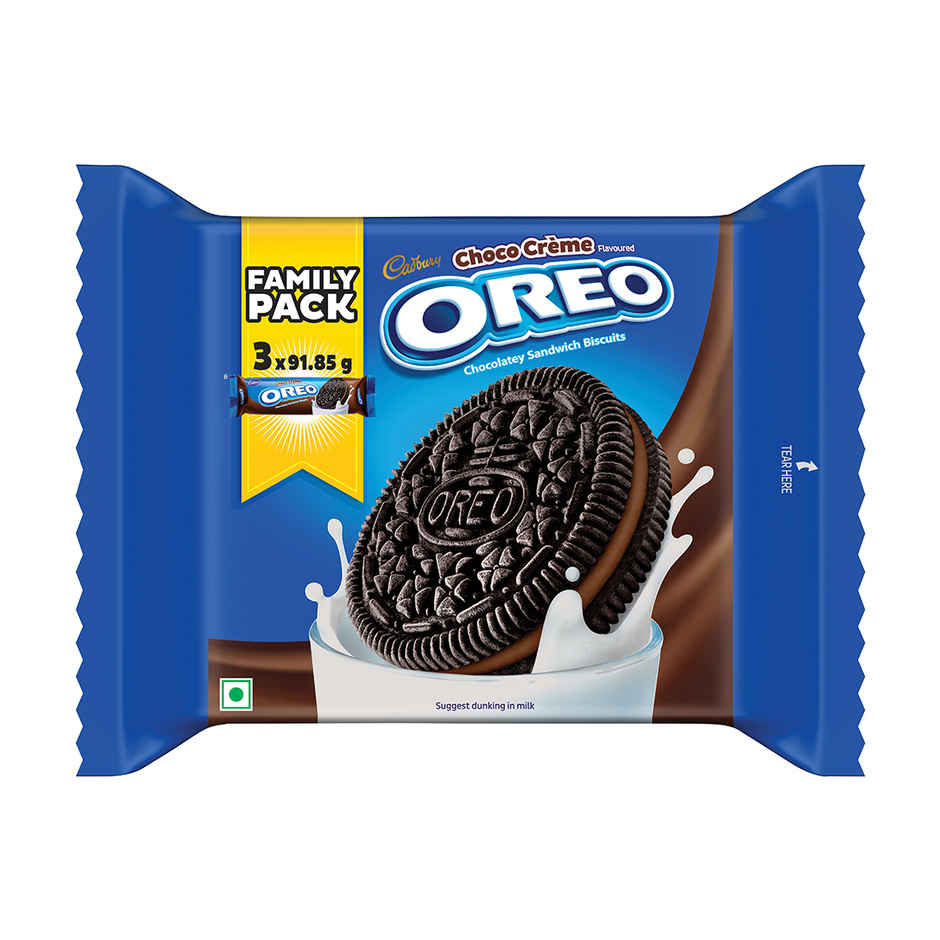 Cadbury Oreo Chocolate Flavour Creme Sandwich Biscuit Family Pack