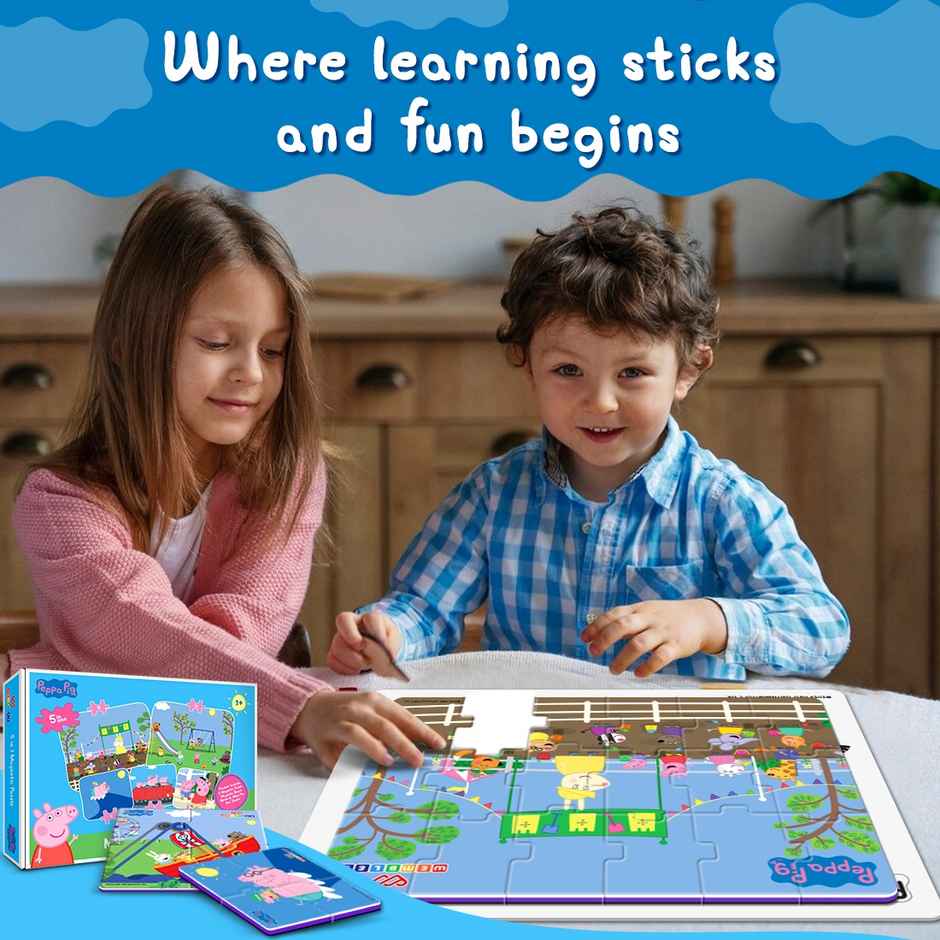 Wembley Peppa Pig - 5 in 1 Jigsaw Magnetic Puzzle for Kids Learning DIY Creative Activity Set
