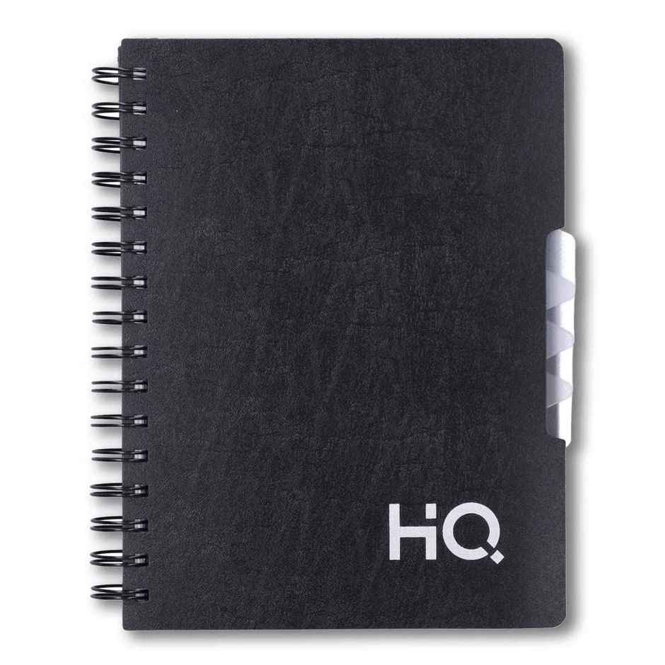 Navneet HQ 5 Subject PP Cover Single Line Book | Black | A5 Size | 14.8 x 21 cm | 300 Pages