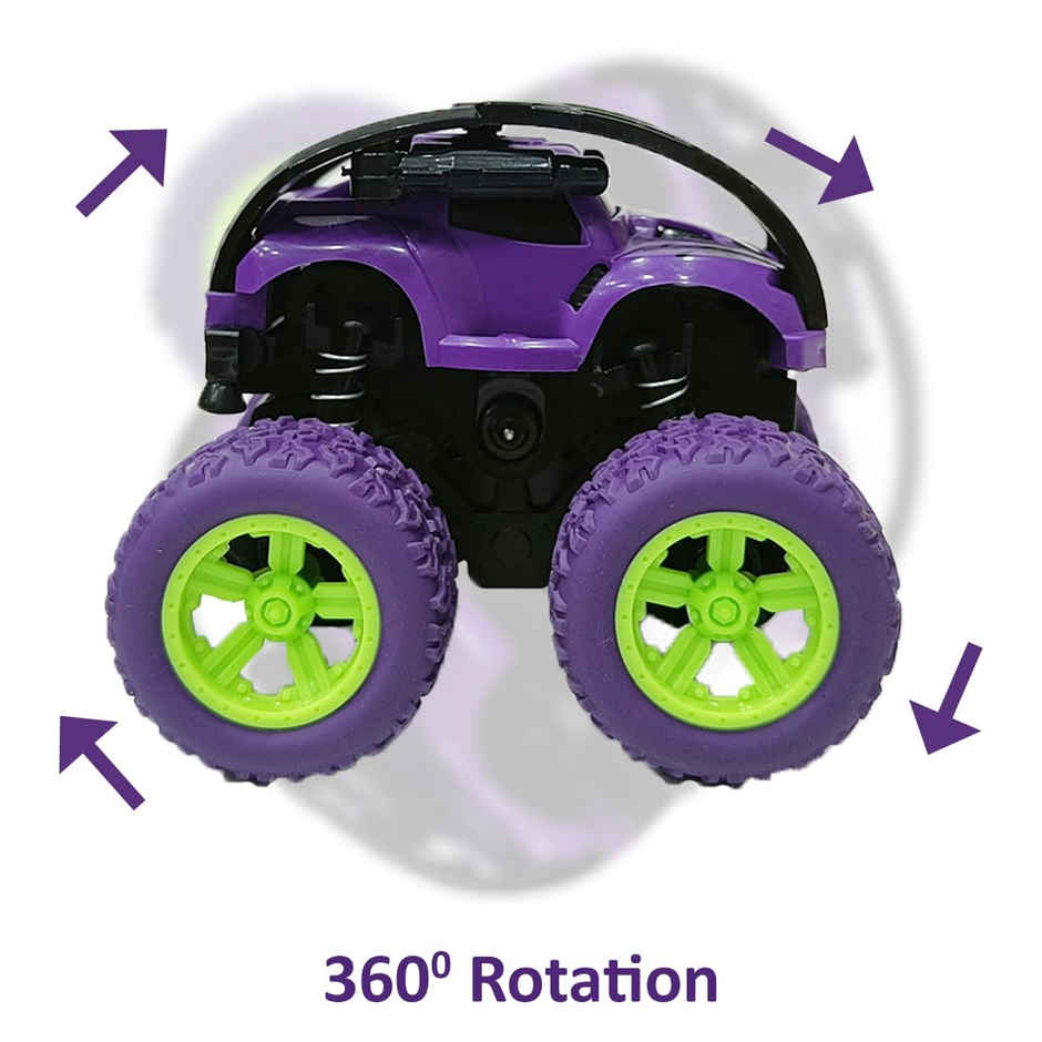 Wembley Monster Truck Tractor Push & Go Toy Trucks Friction Powered 360 Degree Stunt Rotate Toy Car