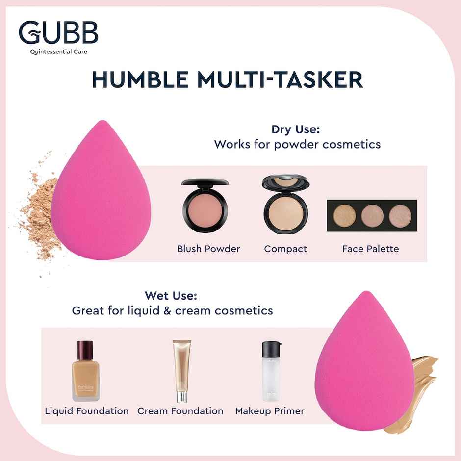 Gubb Beauty Blender Bright Pink Single