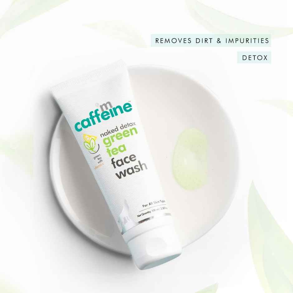mCaffeine Green Tea Face Wash with Vitamin C & Hyaluronic Acid