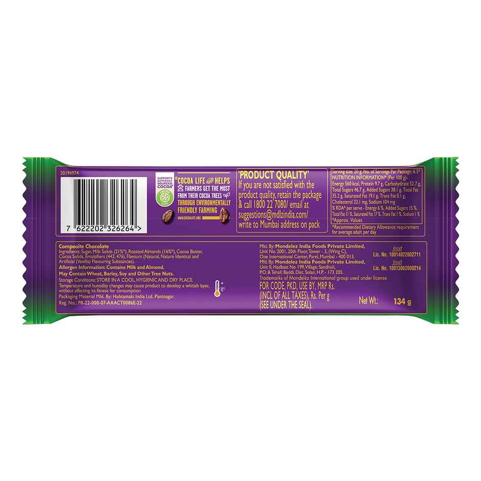 Cadbury Dairy Milk Silk Roast Almond Chocolate Bar