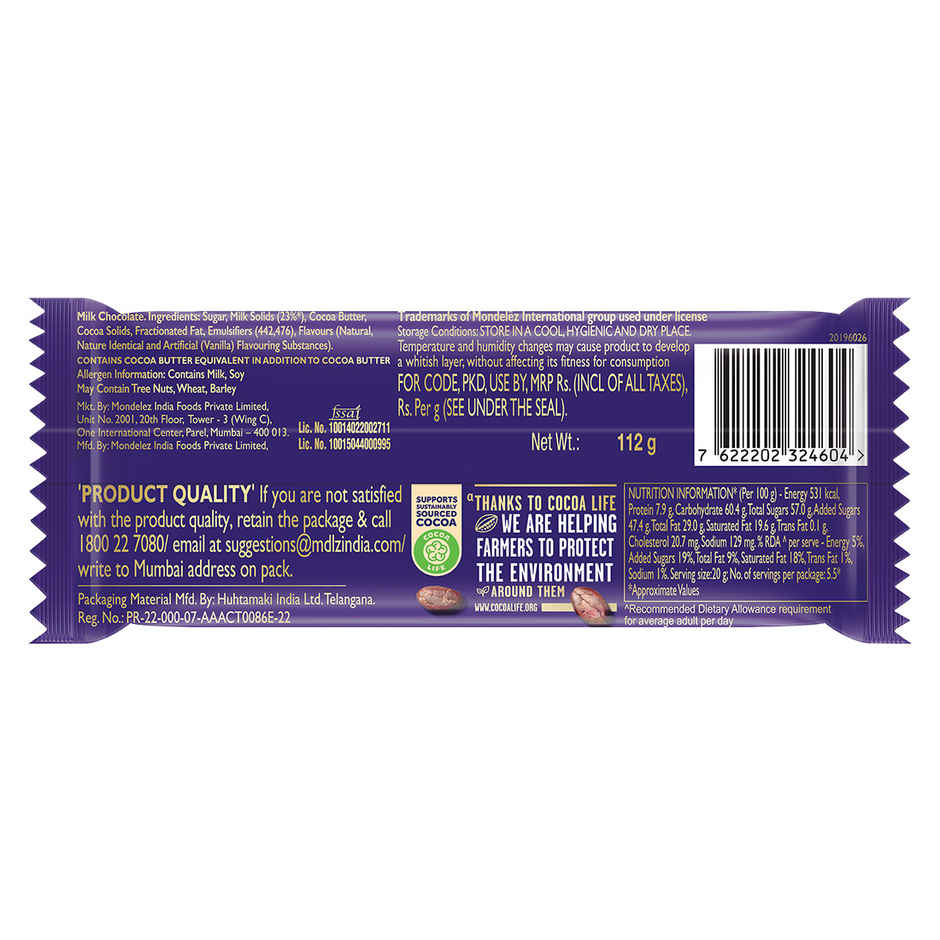 Cadbury Dairy Milk Chocolate Bar