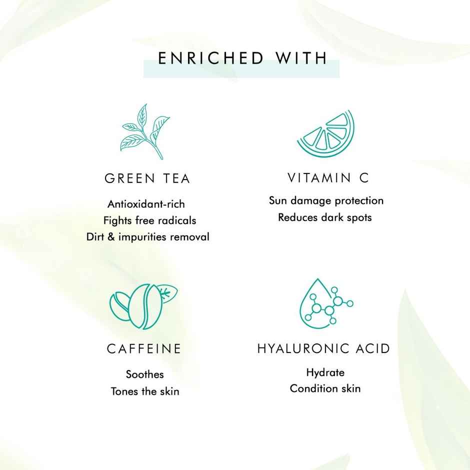 mCaffeine Naked Detox Green Tea Face Wash(100ml) & mCaffeine Green Tea Face Scrub With Vitamin C(100gms) Combo