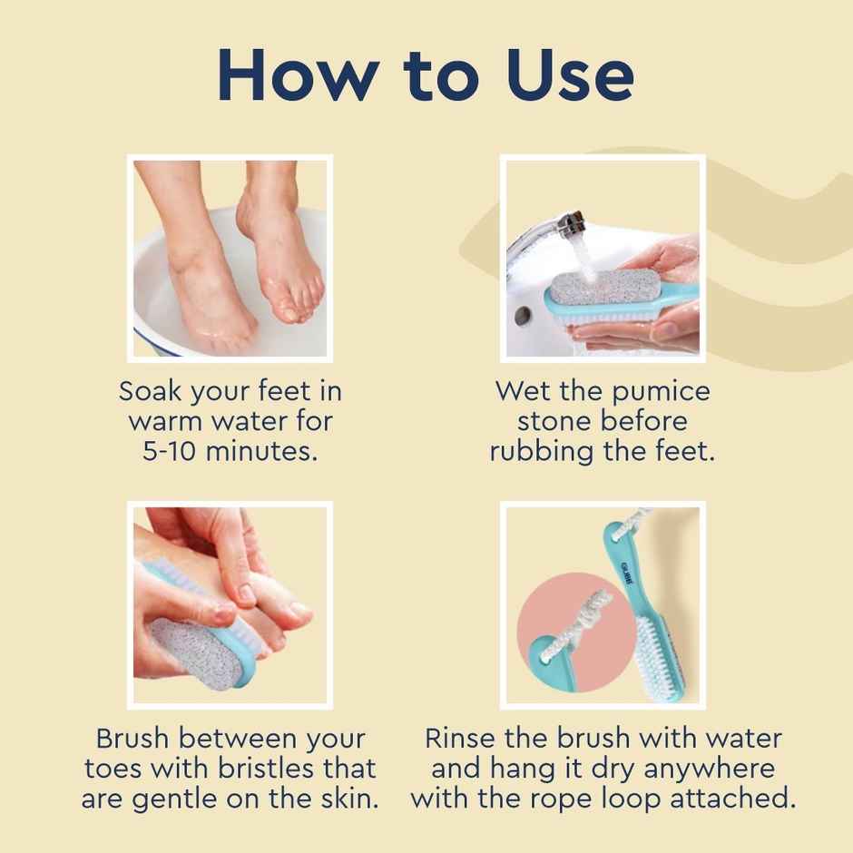 GUBB 2 In 1 Foot Brush With Pumice Stone