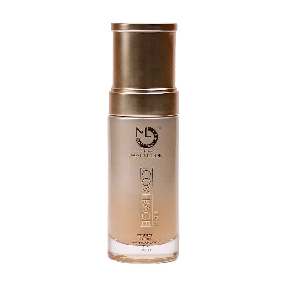 Mattlook High Coverage Waterproof & Oil Free Matte Face Foundation SPF 25 | Highly Pigmented | Fair 1