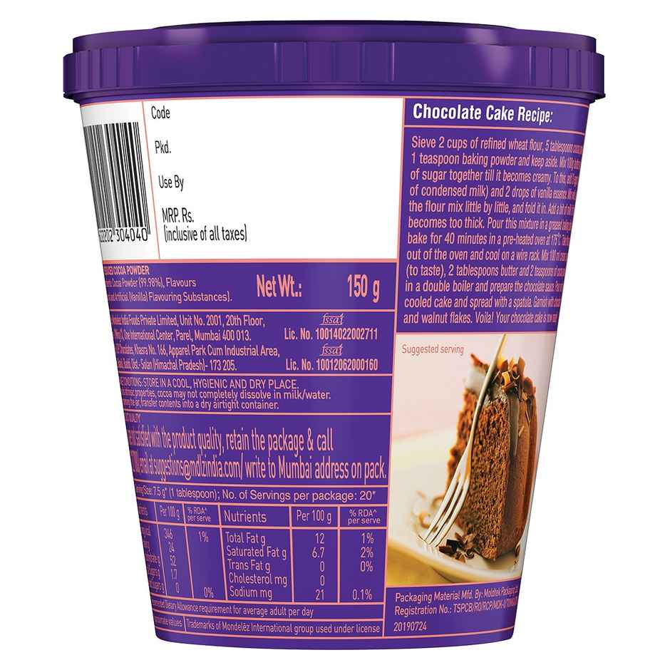 Cadbury Cocoa Powder(150gms) & Cadbury Hot Chocolate(200gms) Combo