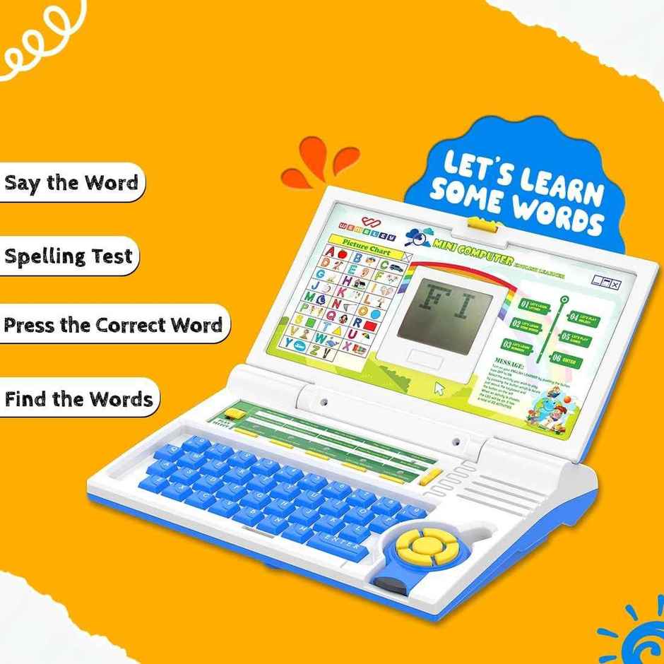 Wembley Kids Laptop Computer Toy For Kids 5 Years Activity Electronics Learning With Games - Blue