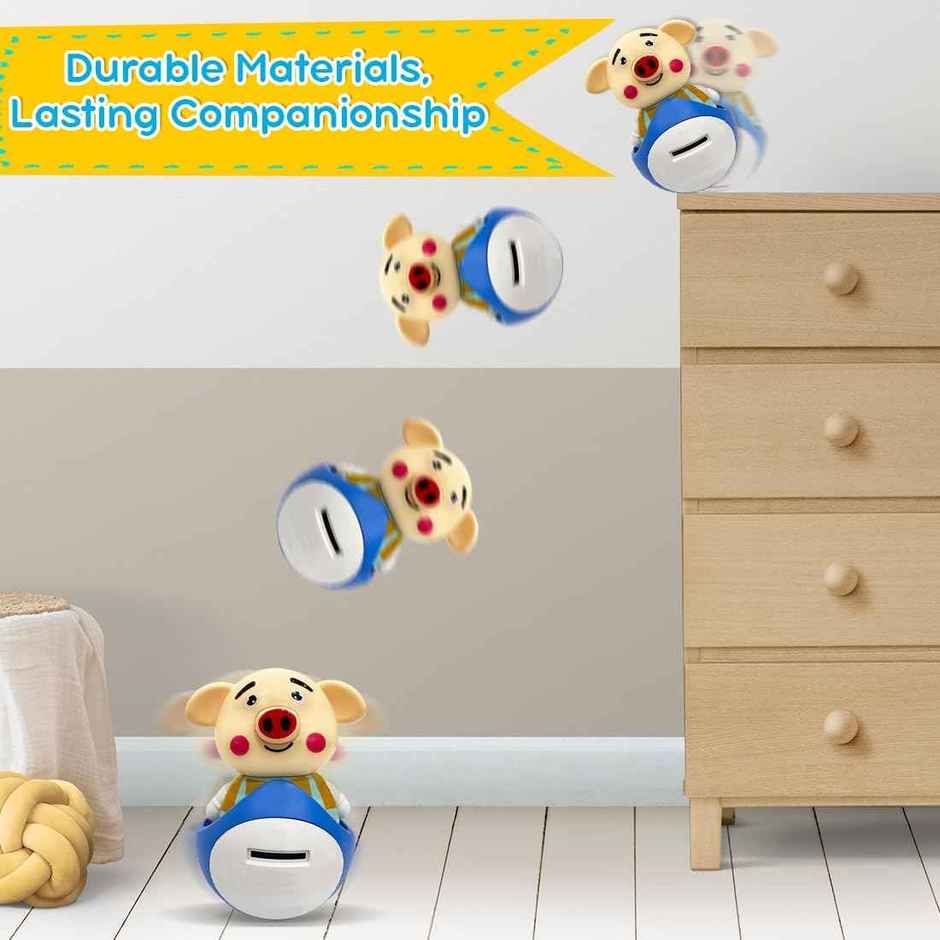 Wembley Roly Poly Money Bank With Light & Music | Piggy Coin Bank With Lock Toy For Kids