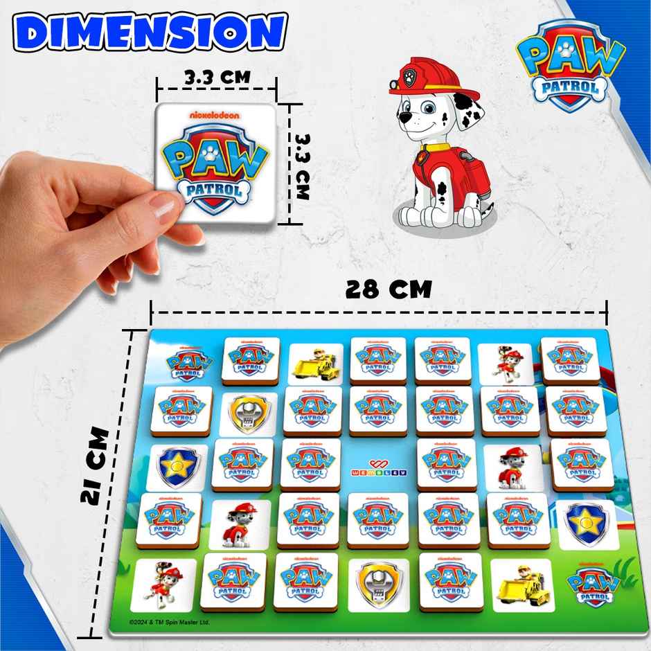 Wembley Paw Patrol Magnetic Memory Match Game for Kids Family Brain Memory Game Puzzle