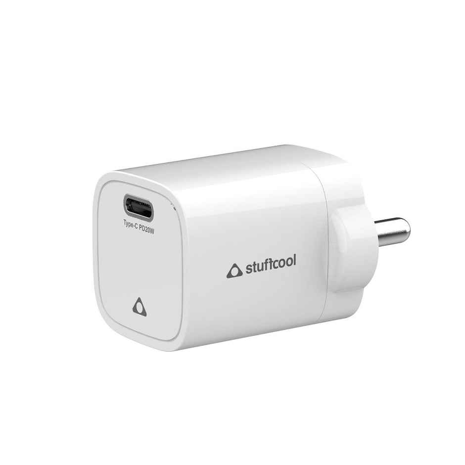 Stuffcool Nuevo 20W Smallest Wall Charger for iPhone (White)