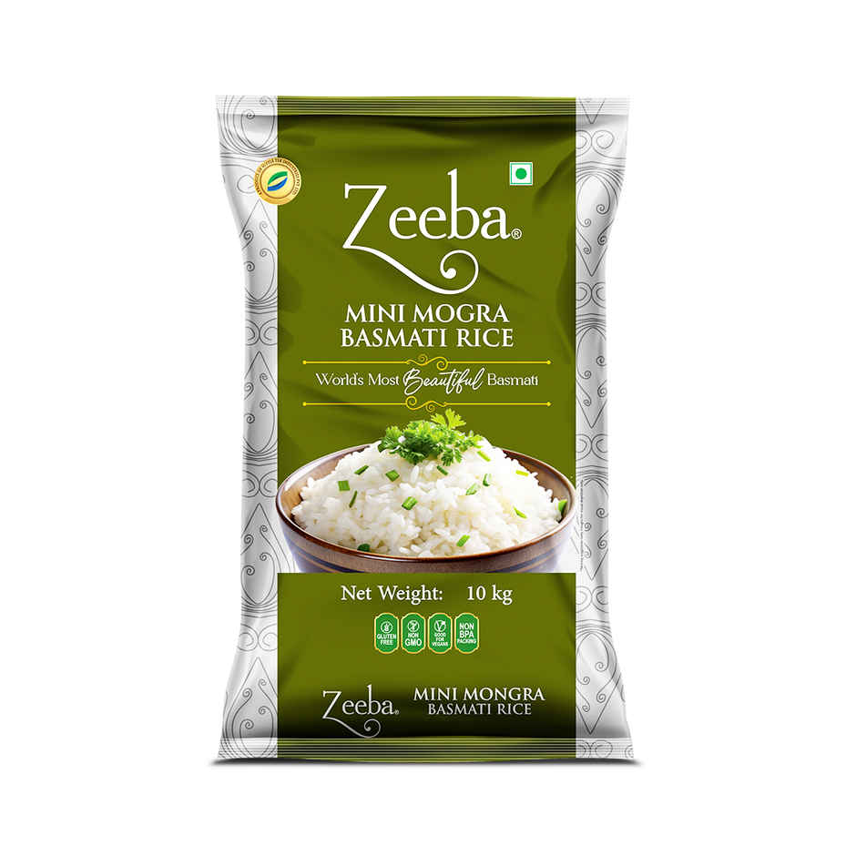 Zeeba Mini Mogra Basmati Rice | Ideal for Khichdi| Kheer & Daily Meals | Cooked length upto 11mm