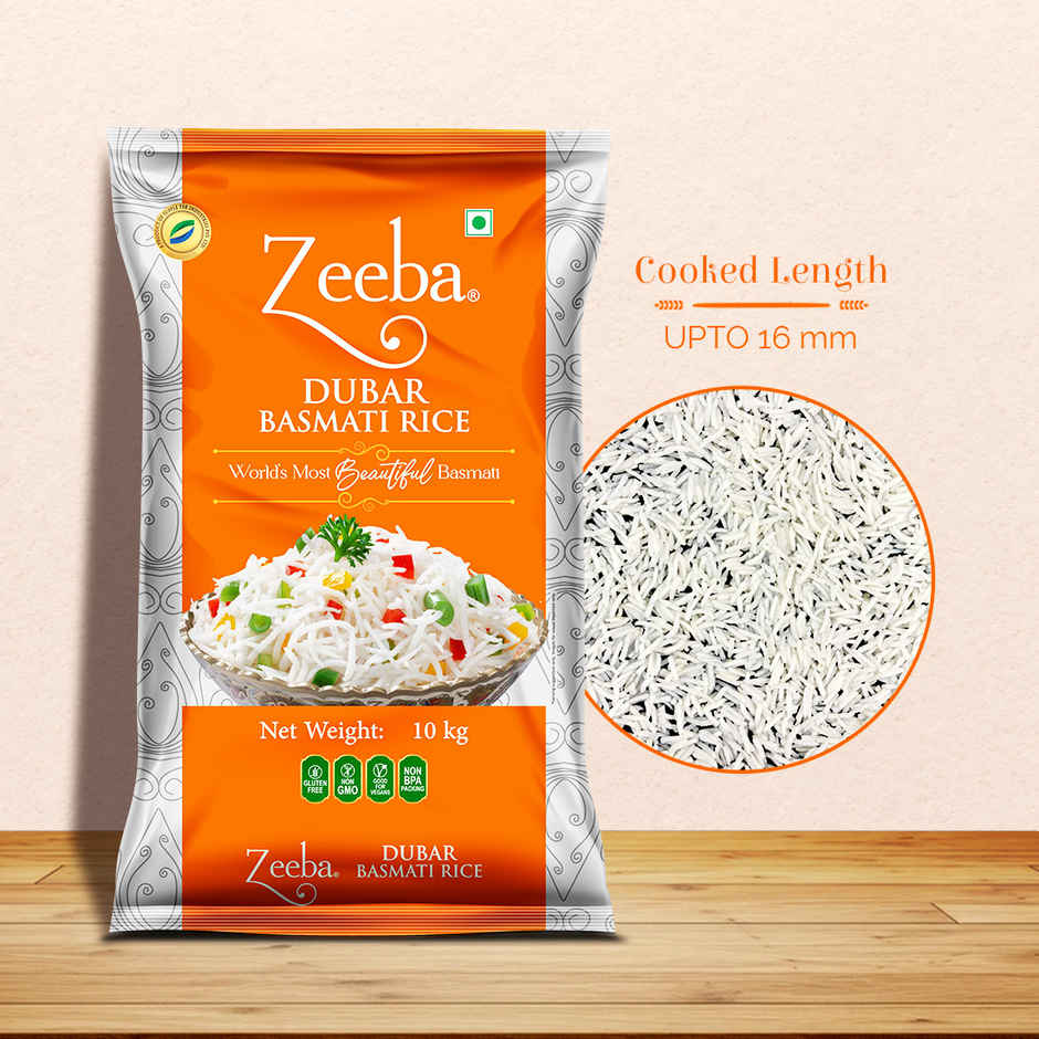 Zeeba Dubar Basmati 1121 Steam | Short Grain