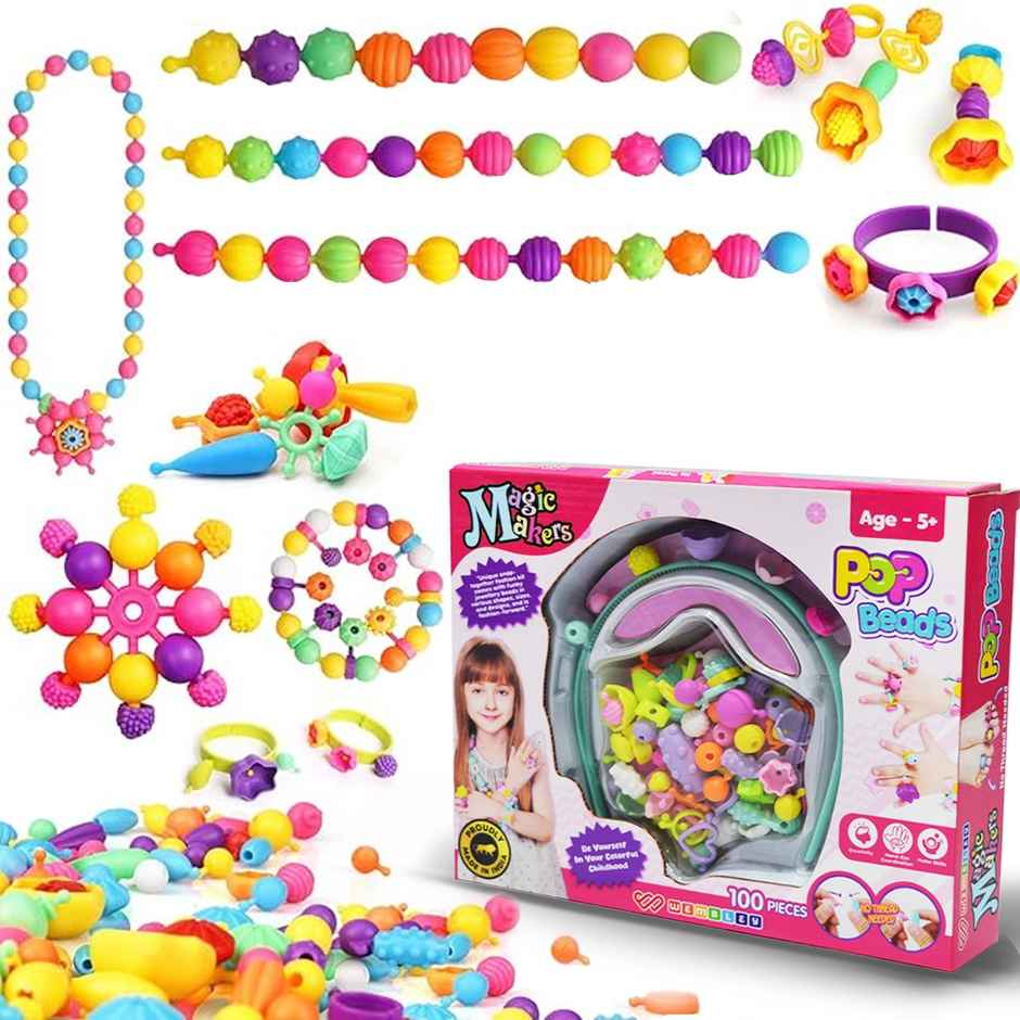 Wembley Snap Pop Beads for Girls Kid�s Jewelry Making Kit Craft Kits 100+ Beads