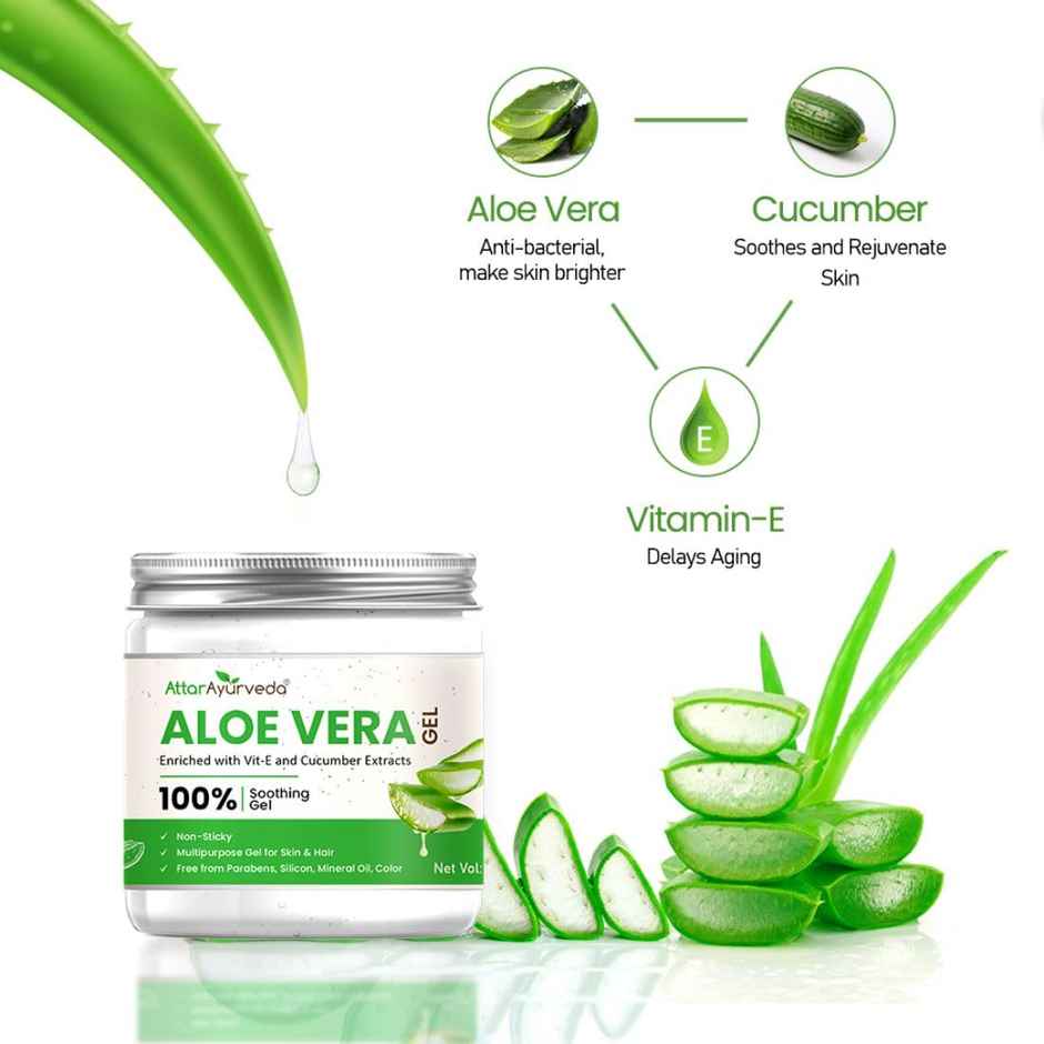 Attar Ayurveda Aloe Vera Gel For Skin And Hair