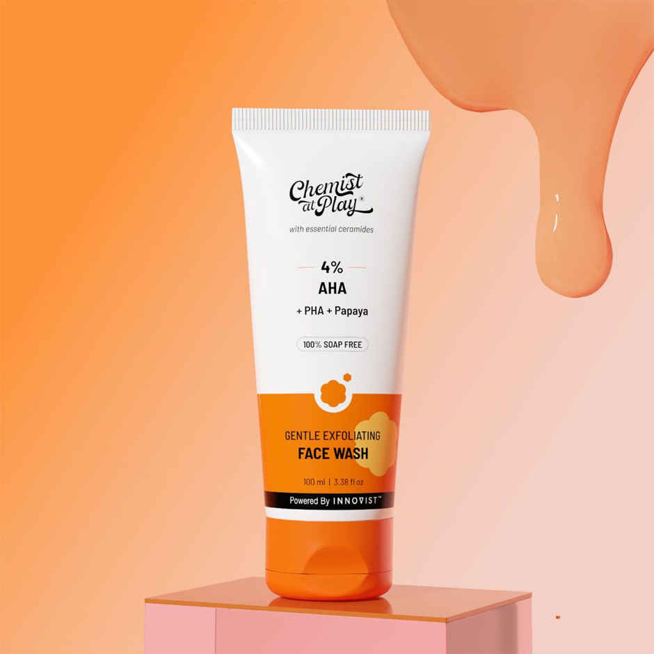 Chemist at Play Gentle Exfoliating Face Wash | Gives Instant Glow | For Oily, Dry & Combination Skin