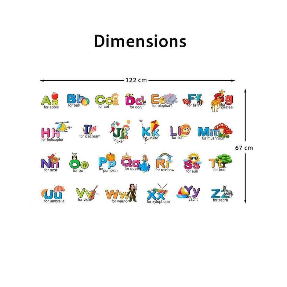 PrettyKrafts Alphabets Wall Sticker