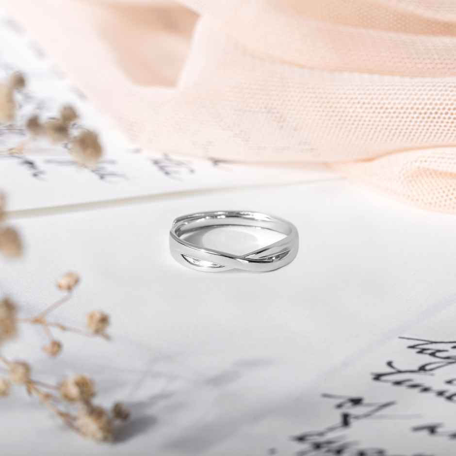 Zavya SolidRhodium Plated 925 Sterling Silver Ring