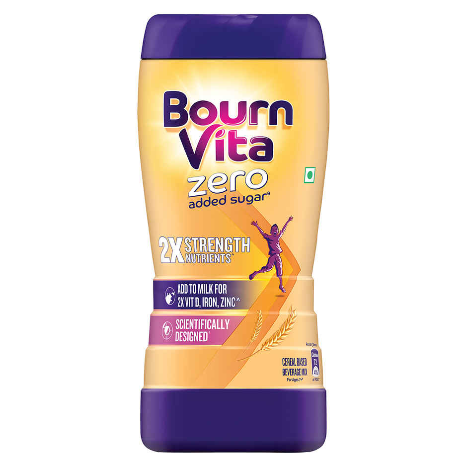 Cadbury Bournvita Zero Added Sugar Nutrition Drink Jar