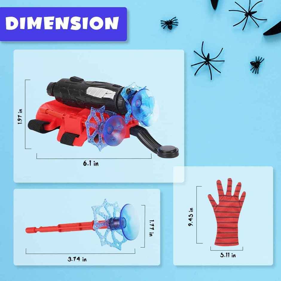 Wembley Spider Web Shooter Toys For Kids Gadget Avengers Toys For Boys Gloves Launcher Wrist Toy