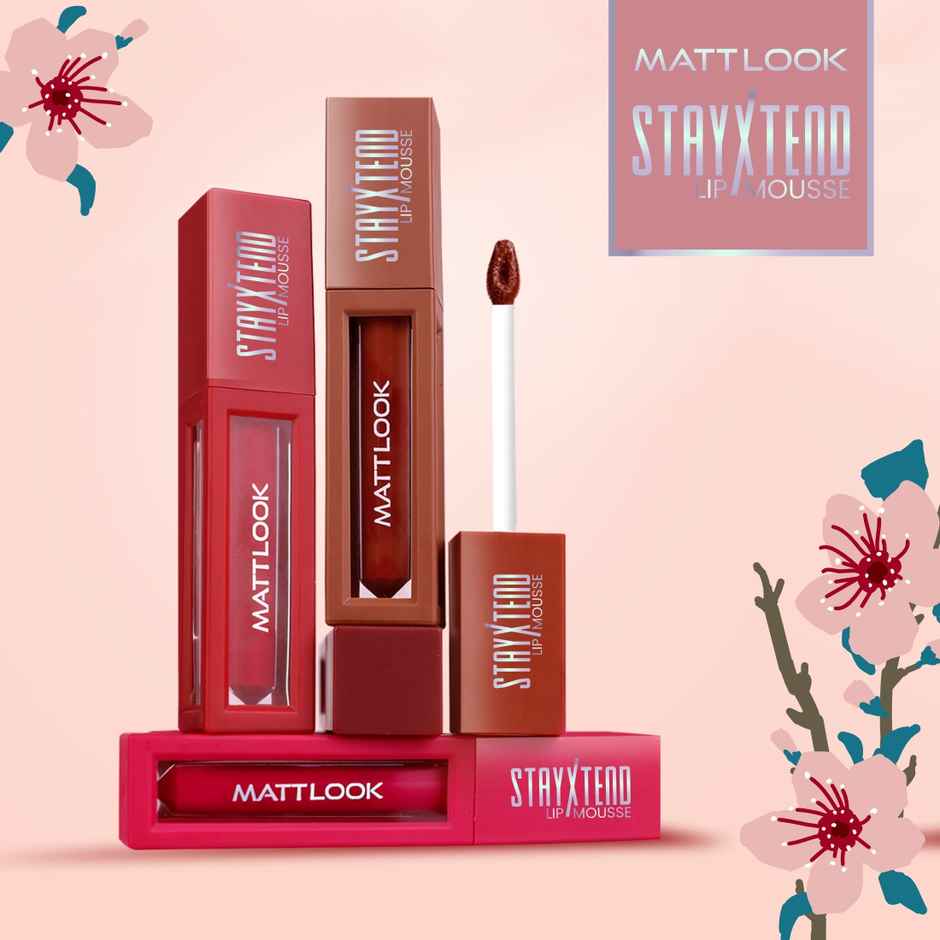 Mattlook Stayxtend Lip Mousse Enriched With Vitamin E & Non Sticky Formula | Shade 19