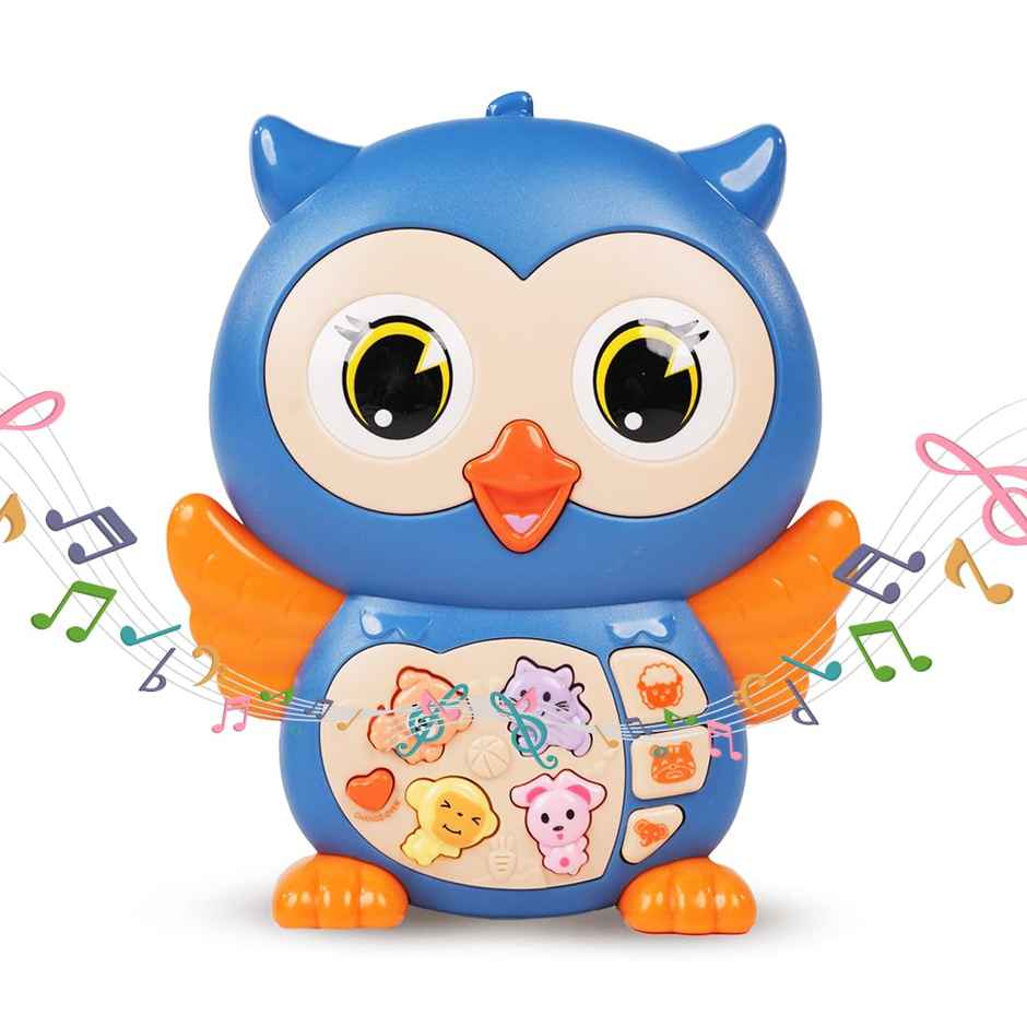 Wembley Owl Baby Musical Toys With Music Led Lights Animal Sounds Crawling Toys-Blue