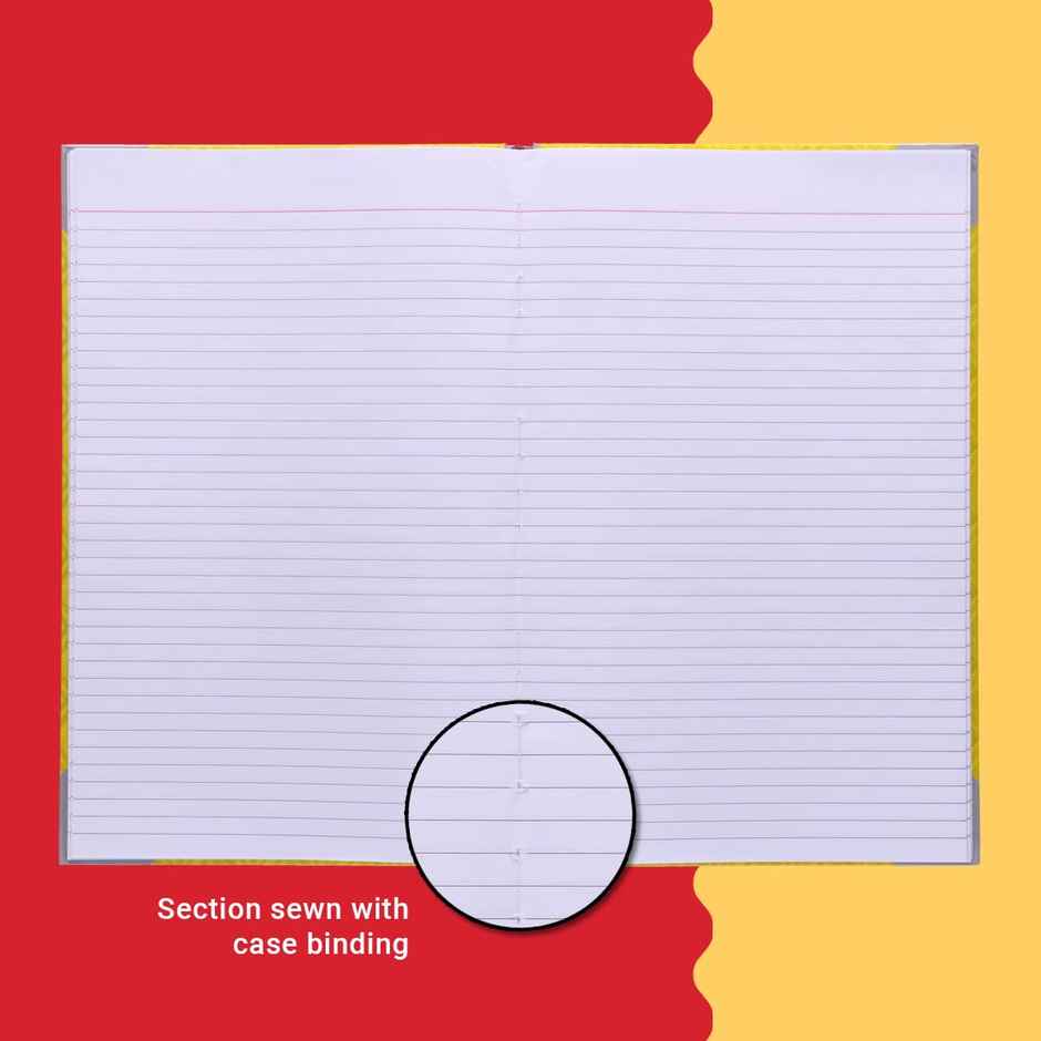Navneet Youva | My Notes Case Bound Single Line No Left Margin | 288 Pages, 21 cm x 33 cm, Assorted