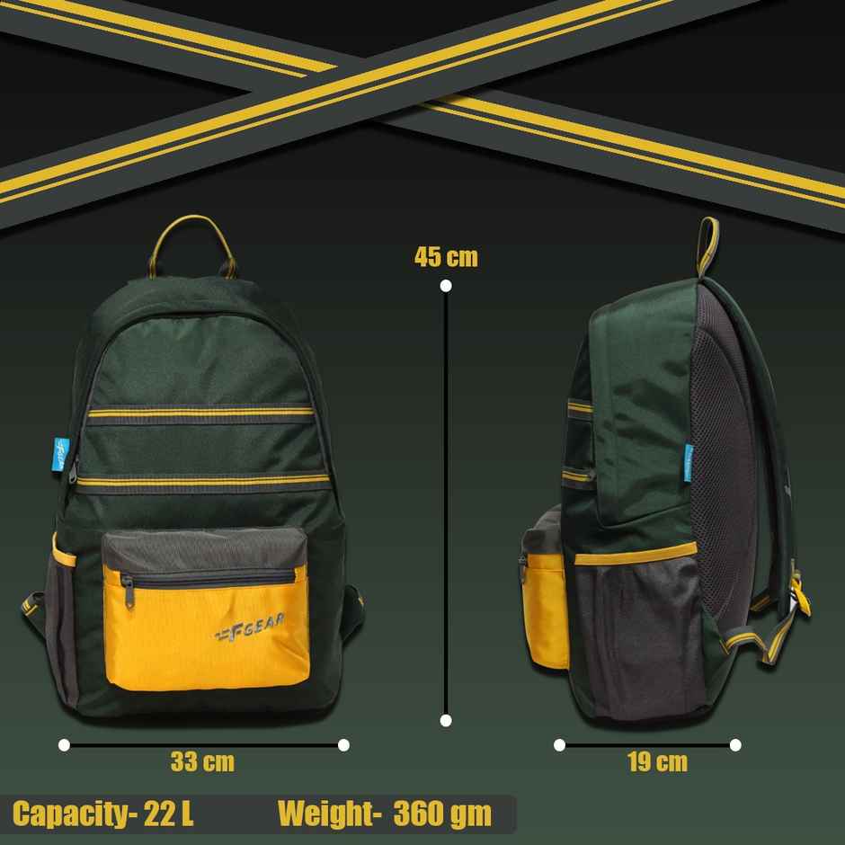 F Gear Unisex Solid Polyester 22 L Backpack | Darkest Spruce