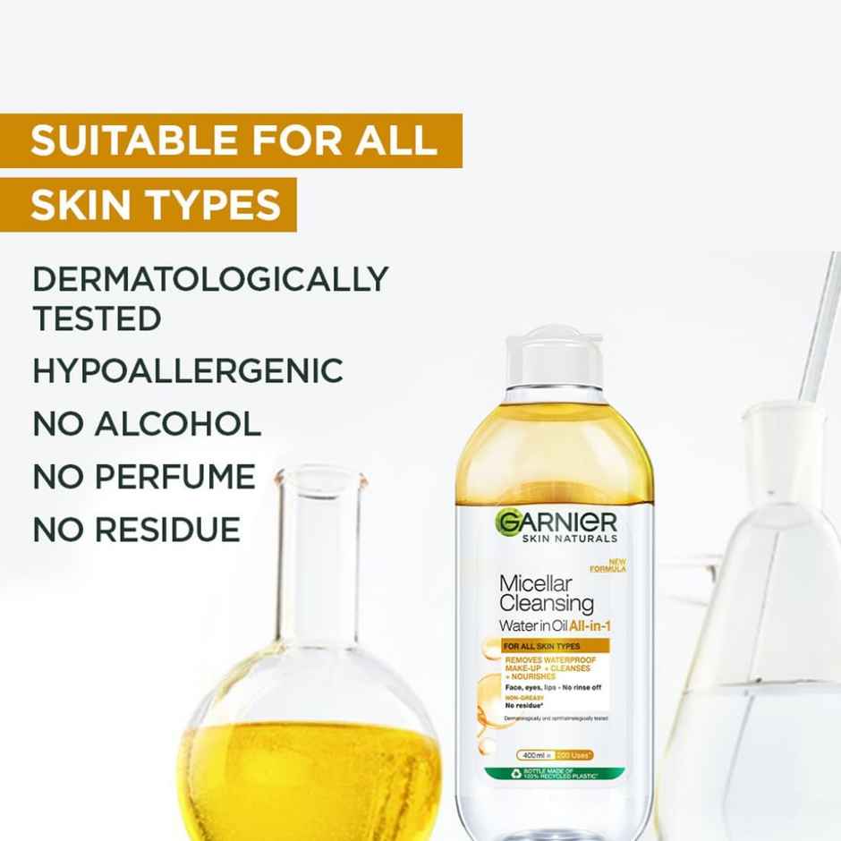 Maybelline New York Garnier Skin Naturals, Micellar Oil-Infused Cleansing Water