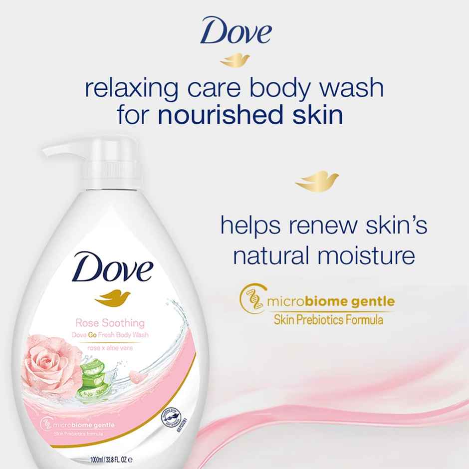 Dove Go Fresh Body Wash | Rose & Aloe Vera | For Replenished Skin