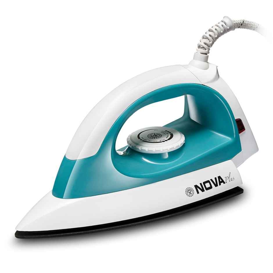 Nova Plus Amaze Ni 20 1100 W Dry Iron, Multifabric Selection - White & Turquoise