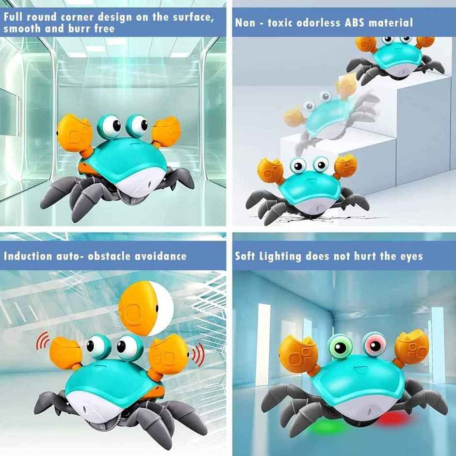 Wembley Rechargeable Crawling Crab Toy For Kids Infant Toddlers Dancing Musical Moving Toys-Assorted
