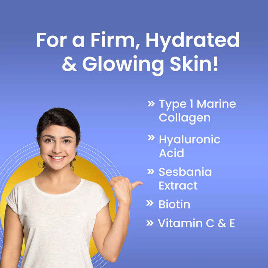 Dr. Morepen Skin Collagen Powder with Biotin, Viatmin C & E 31 Serving | Pineapple