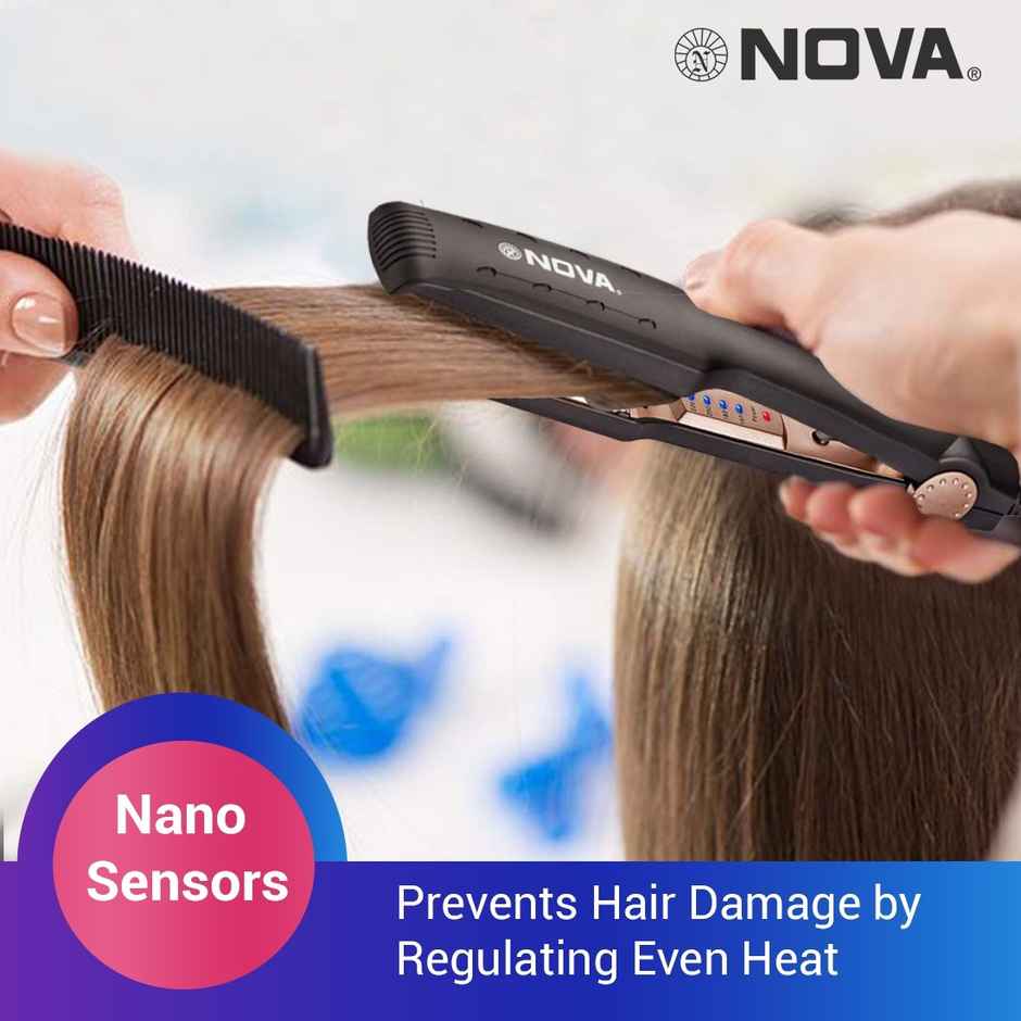 Nova Temperature Control Professional Nhs 901 Hair Straightener |Black and Gold