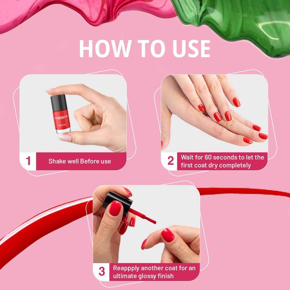 Coloressence Cute Coats Mini Nail Polish - Siren Red | Smooth Glide Vibrant Shade