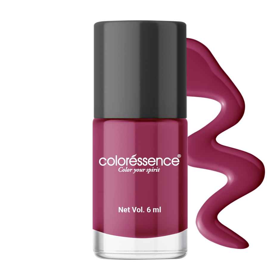 Coloressence Cute Coats Long Lasting Nail Paint, Chip Resistant, Quick Dry, 1 Swipe  | Plum