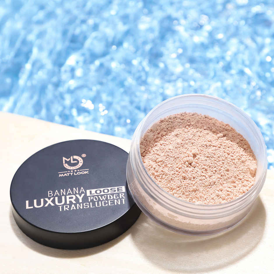 Mattlook Banana Luxury Loose Powder | Translucent Finish | Face Compact Powder | LongLasting 3Natural
