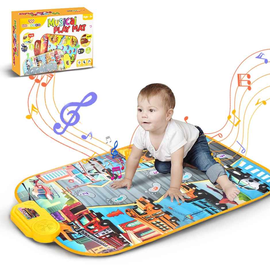 Wembley Transport Musical Mat for Kids Baby Piano Play Mat Musical Keyboard with 8 Vehicle Sounds