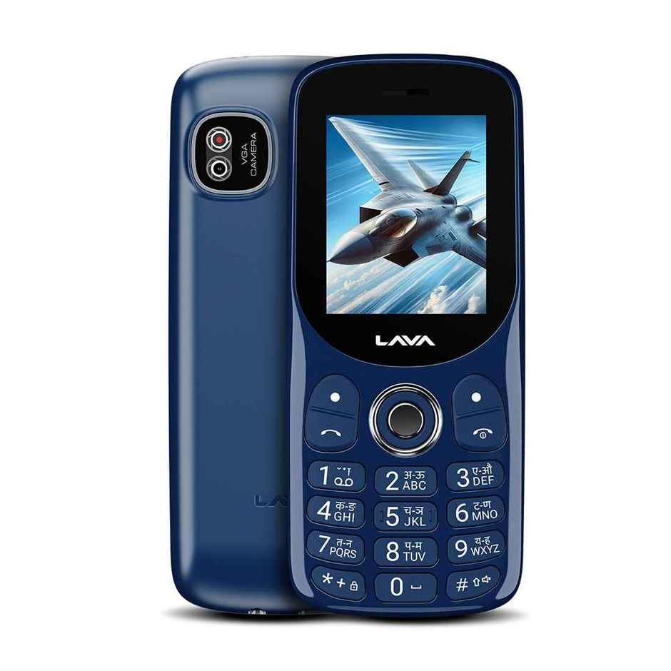 Lava A1 Tejas Dual SIM Keypad Phone | 2 Inch Display | AI Battery | FM Radio | MP3 Player | Blue