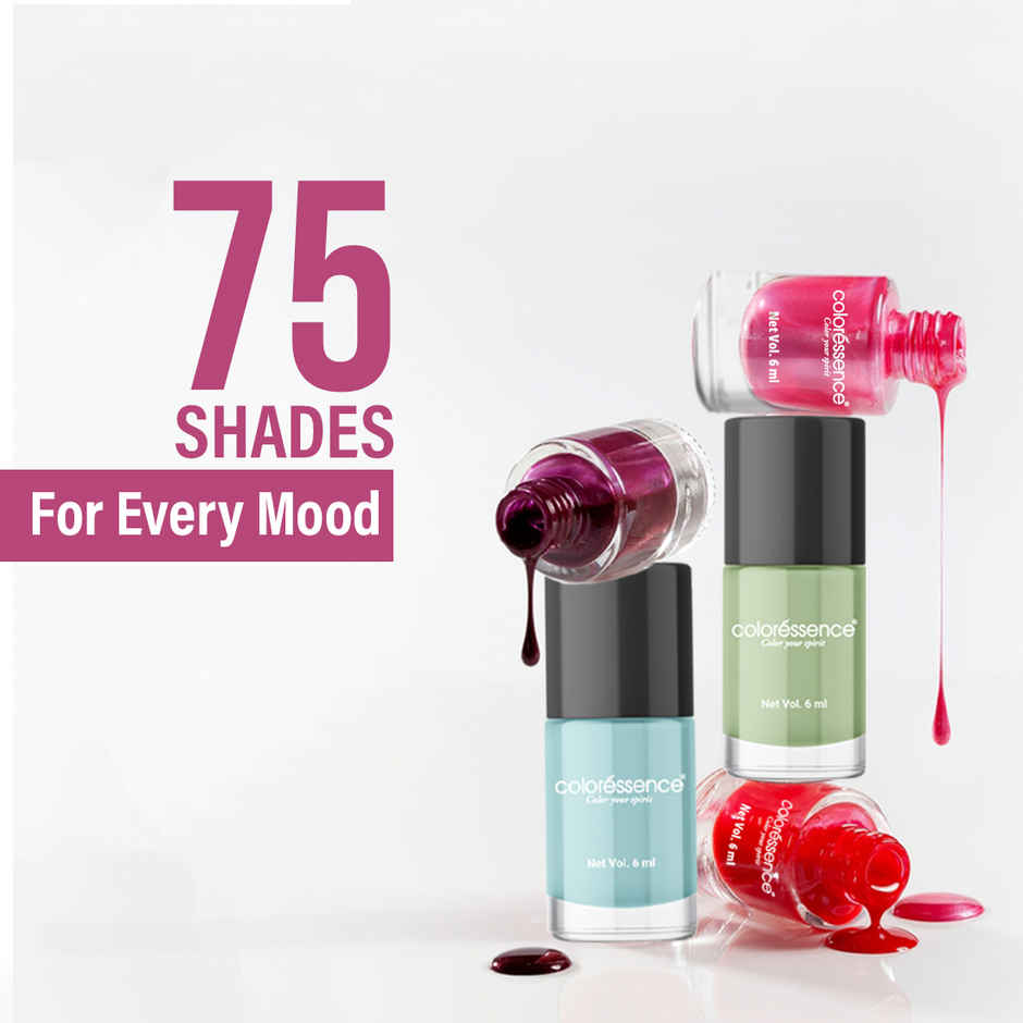 Coloressence Cute Coats Long Lasting Nail Paint, Chip Resistant, Quick Dry, 1 Swipe  | Nude Mauve
