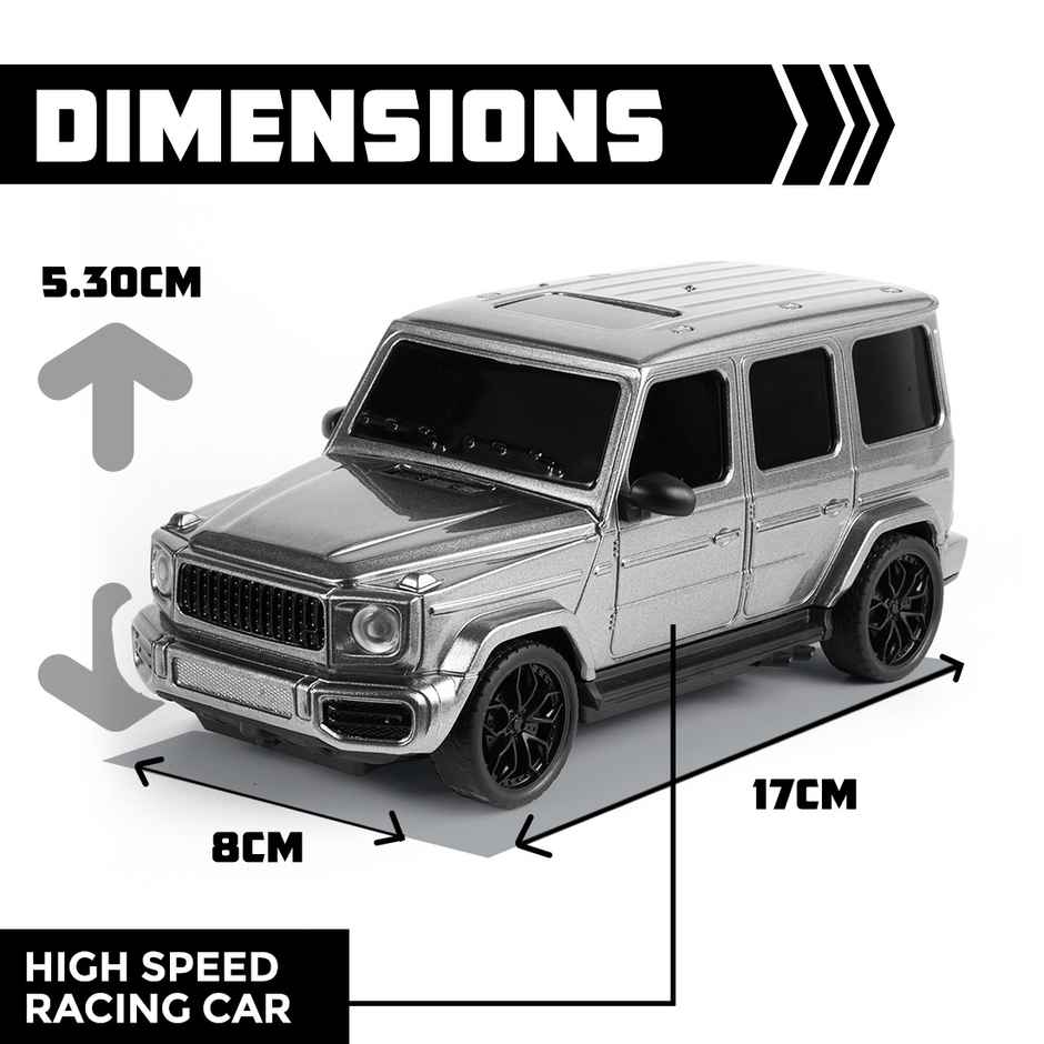 Wembley G Wagon RC Car High Speed Remote Control Car for Kids Rechargeable Car - Silver