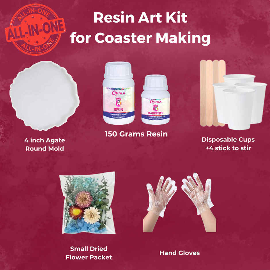 Oytra Resin Art Kit for Beginners with Moulds Flowers