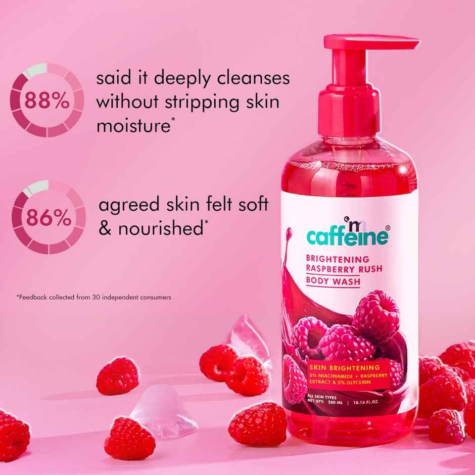 mCaffeine Brightening Raspberry Rush Body Wash