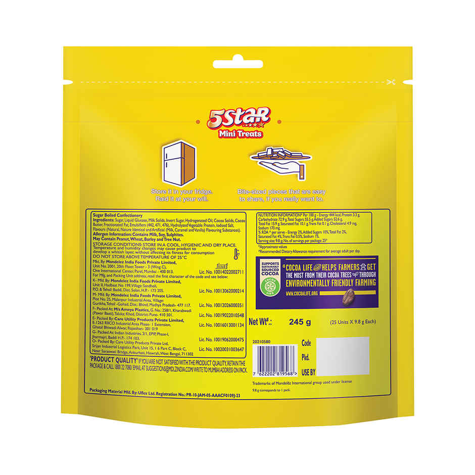 Cadbury 5 Star Mini Treats Chocolate Pack