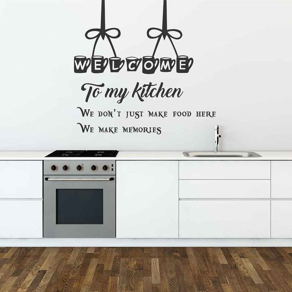 Wollzo 60 cm Welcome To My Kitchen Removable Sticker